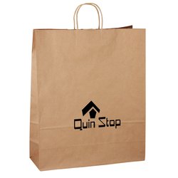 Custom Kraft Paper Brown Shopping Bag - 19