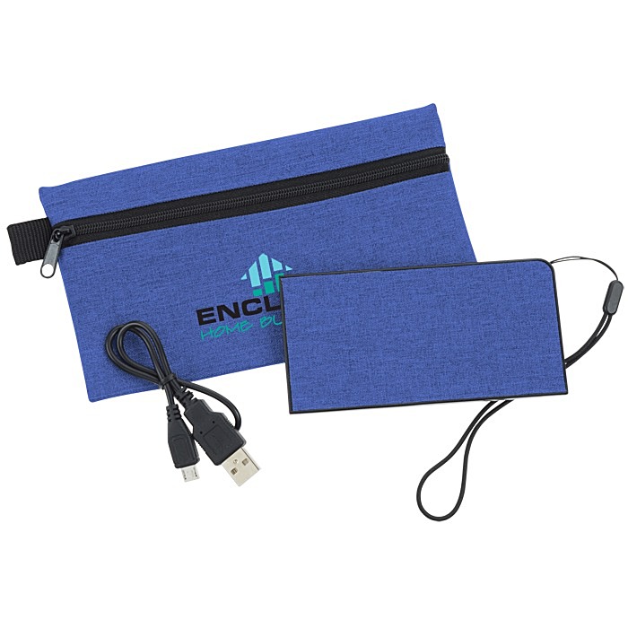 Custom Ridge Line Power Bank with Pouch
