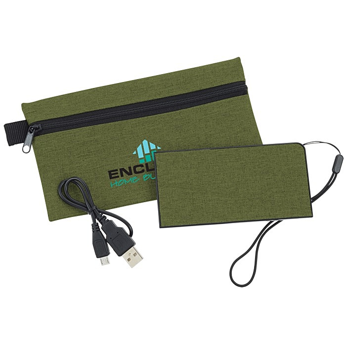 Custom Ridge Line Power Bank with Pouch