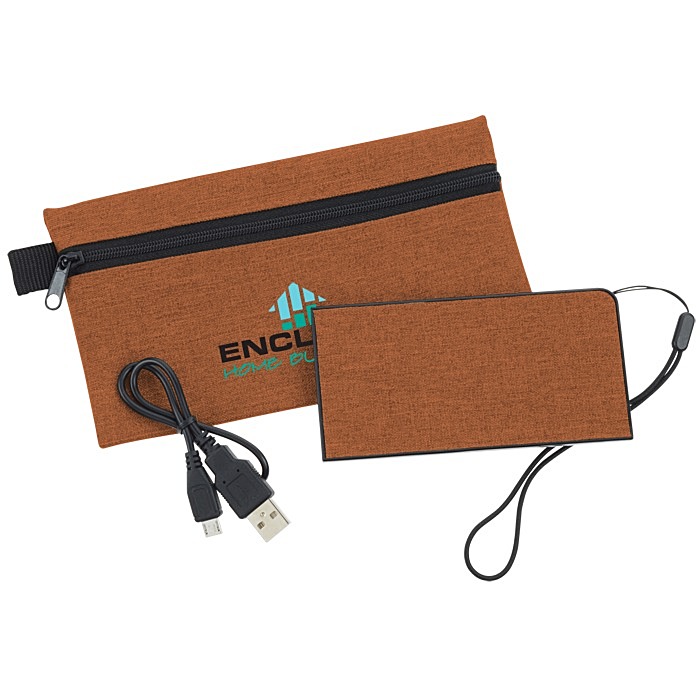 Custom Ridge Line Power Bank with Pouch