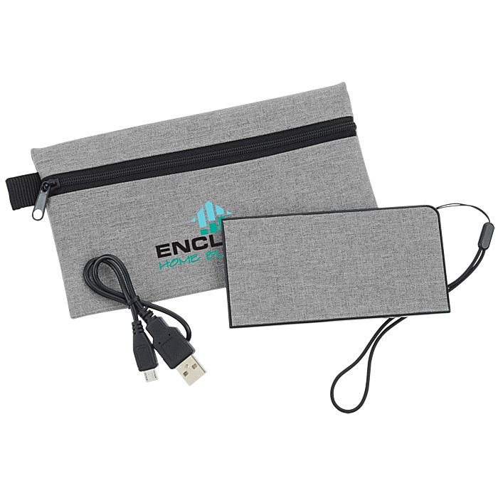 Custom Ridge Line Power Bank with Pouch