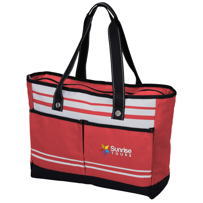 Custom Striped Bonita Tote - Embroidered