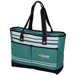 Custom Striped Bonita Tote - Embroidered