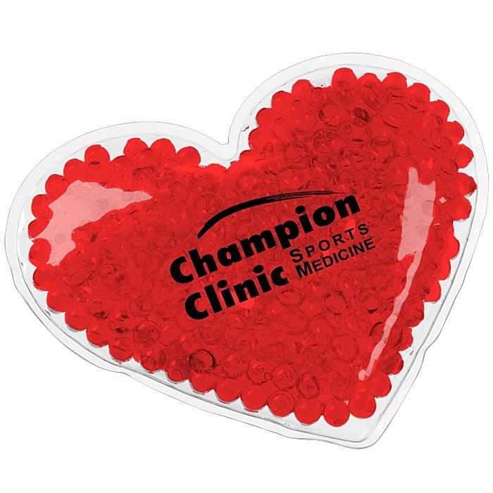 Custom Shaped Mini Aqua Pearls Hot/Cold Pack - Heart