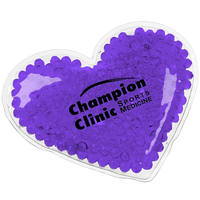 Custom Shaped Mini Aqua Pearls Hot/Cold Pack - Heart