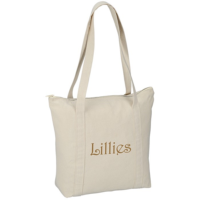 Custom Chroma Zip 10-oz Cotton Tote - 13 inches x 15 inches