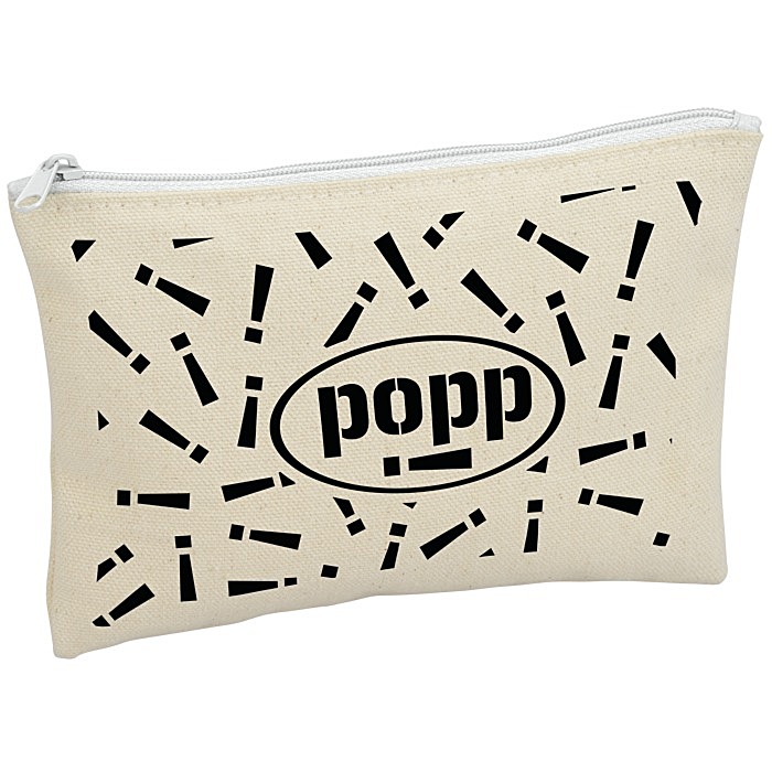 Custom Chroma Zip Cotton Pouch - 5 inches x 7 1/4 inches