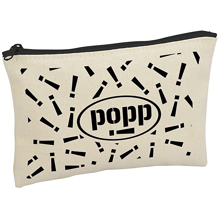 Custom Chroma Zip Cotton Pouch - 5 inches x 7 1/4 inches
