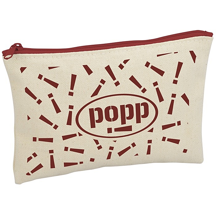 Custom Chroma Zip Cotton Pouch - 5 inches x 7 1/4 inches