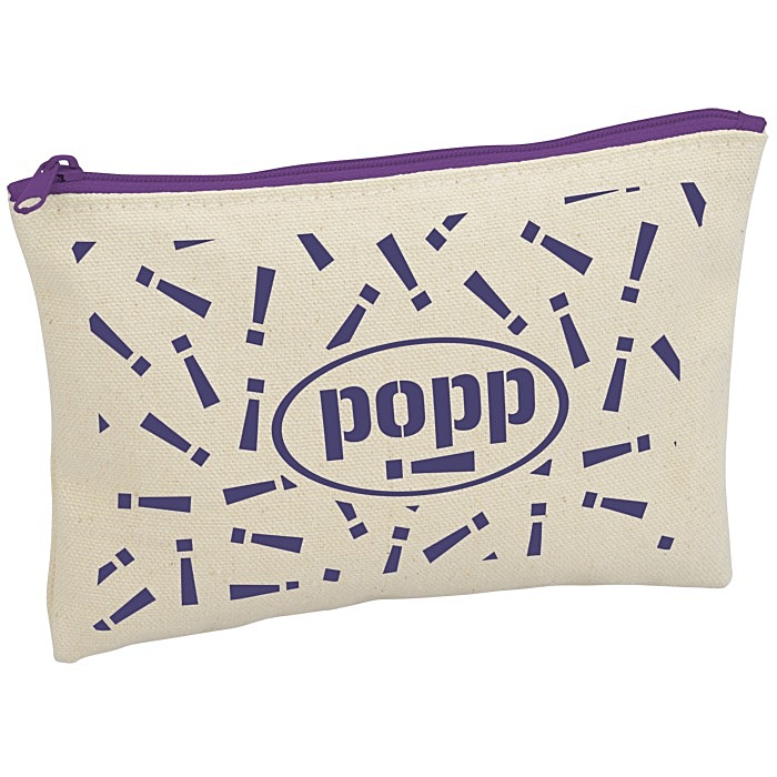 Custom Chroma Zip Cotton Pouch - 5 inches x 7 1/4 inches