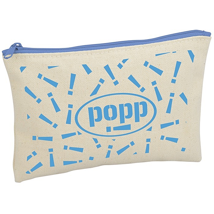 Custom Chroma Zip Cotton Pouch - 5 inches x 7 1/4 inches