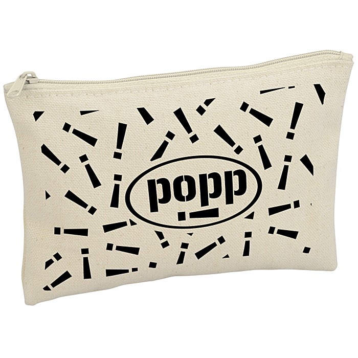 Custom Chroma Zip Cotton Pouch - 5 inches x 7 1/4 inches