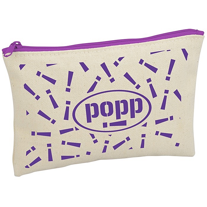 Custom Chroma Zip Cotton Pouch - 5 inches x 7 1/4 inches