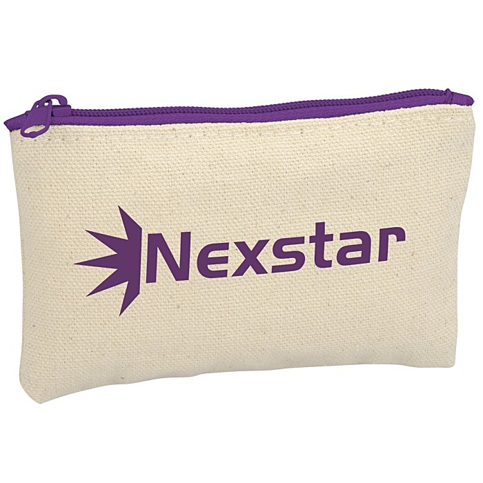 Custom Chroma Zip Cotton Pouch - 3 inches x 5 inches