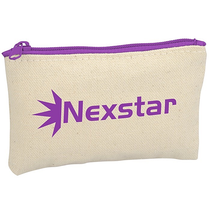 Custom Chroma Zip Cotton Pouch - 3 inches x 5 inches