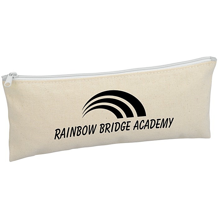 Custom Chroma Zip Cotton Pouch - 4 inches x 9 3/4 inches