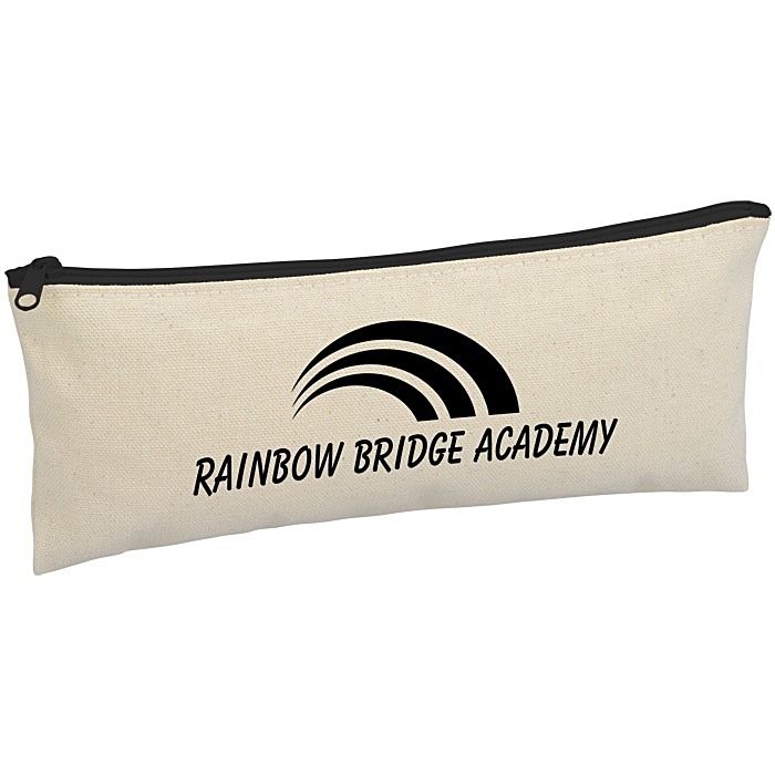 Custom Chroma Zip Cotton Pouch - 4 inches x 9 3/4 inches