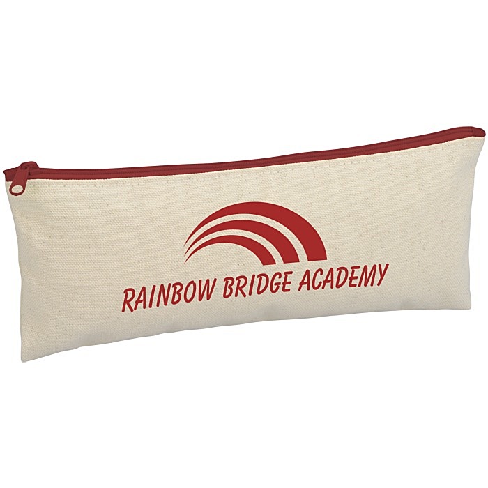 Custom Chroma Zip Cotton Pouch - 4 inches x 9 3/4 inches