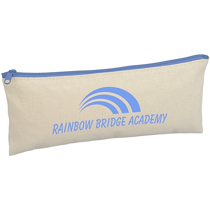 Custom Chroma Zip Cotton Pouch - 4 inches x 9 3/4 inches