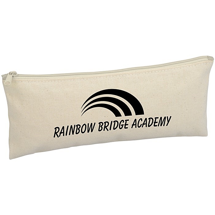 Custom Chroma Zip Cotton Pouch - 4 inches x 9 3/4 inches