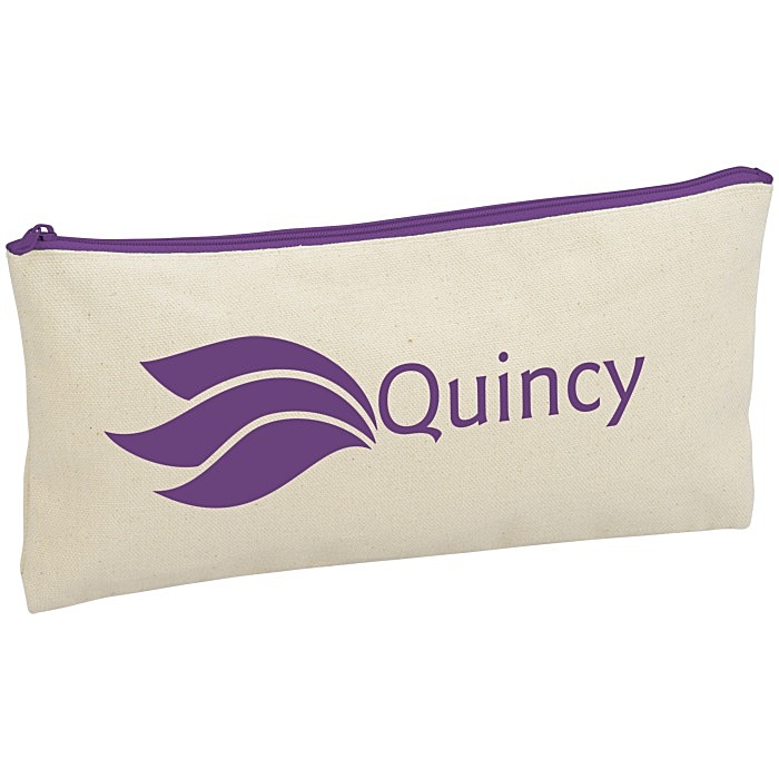 Custom Chroma Zip Cotton Pouch - 5 1/2 inches x 11 inches