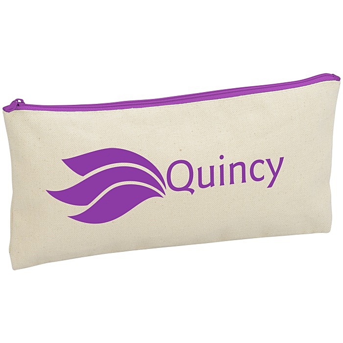 Custom Chroma Zip Cotton Pouch - 5 1/2 inches x 11 inches