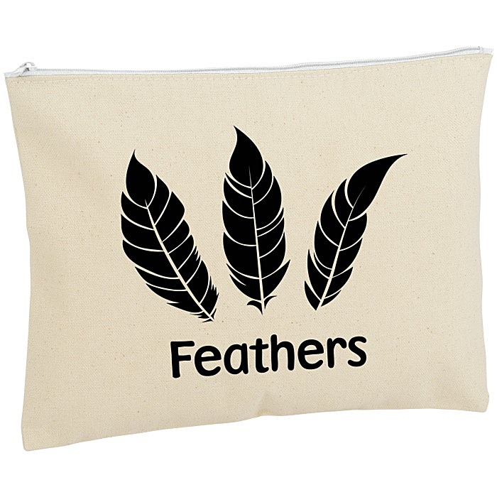 Custom Chroma Zip Cotton Pouch - 8 3/4 inches x 11 inches