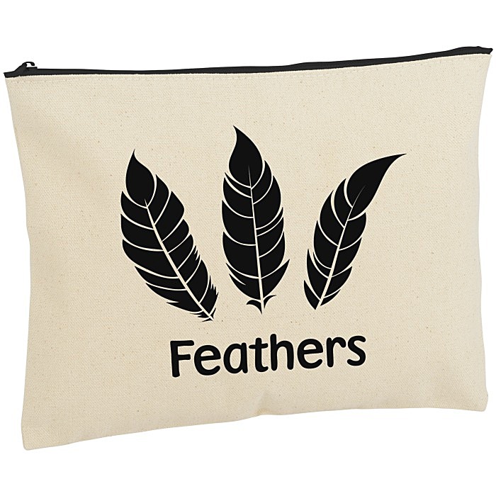 Custom Chroma Zip Cotton Pouch - 8 3/4 inches x 11 inches