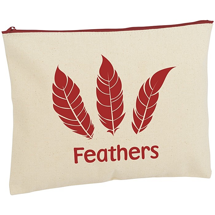 Custom Chroma Zip Cotton Pouch - 8 3/4 inches x 11 inches