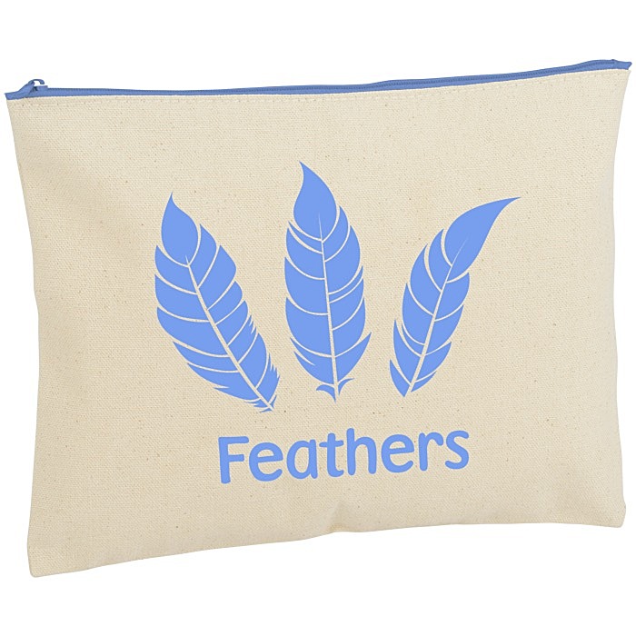Custom Chroma Zip Cotton Pouch - 8 3/4 inches x 11 inches