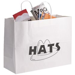 Custom Matte White Shopping Bag - 12