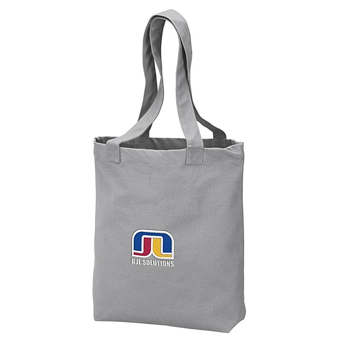 Custom Peached 12-oz Cotton Tote - Embroidered