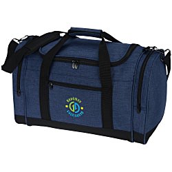 Custom 4imprint Heathered Leisure Duffel - Embroidered