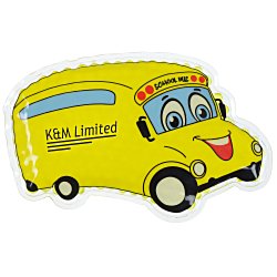 Custom Shaped Mini Aqua Pearls Hot/Cold Pack - School Bus