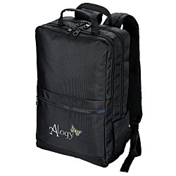 Custom Ollie Laptop Backpack with Duo Charging Cable - Embroidered