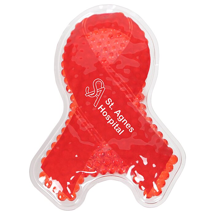 Custom Shaped Mini Aqua Pearls Hot/Cold Pack - Ribbon