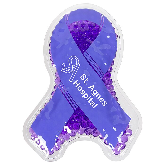 Custom Shaped Mini Aqua Pearls Hot/Cold Pack - Ribbon