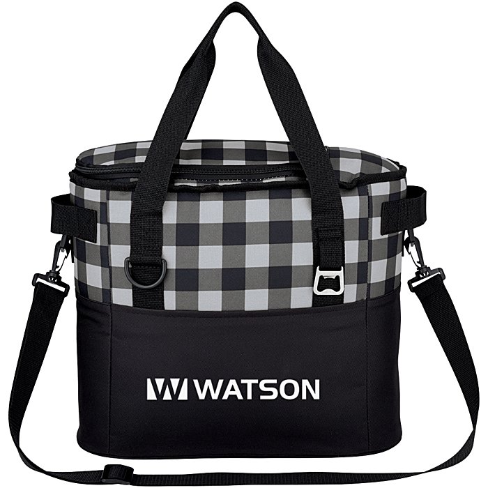 Custom Buffalo Plaid Cooler Bag