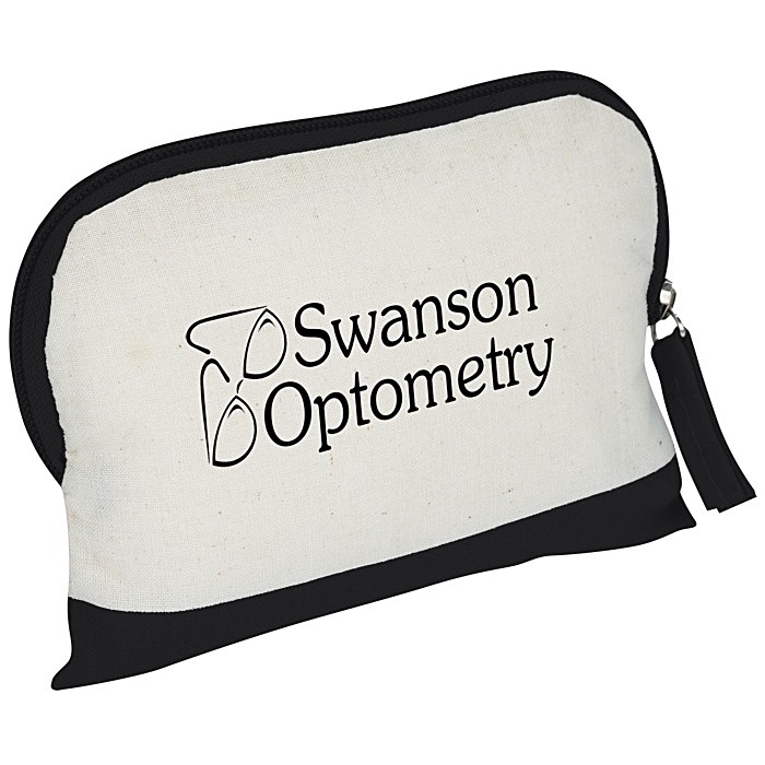 Custom Colour Accent Cotton Sheeting Zippered Pouch