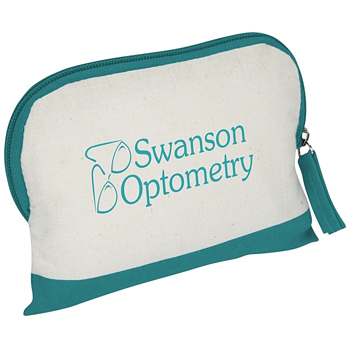 Custom Colour Accent Cotton Sheeting Zippered Pouch