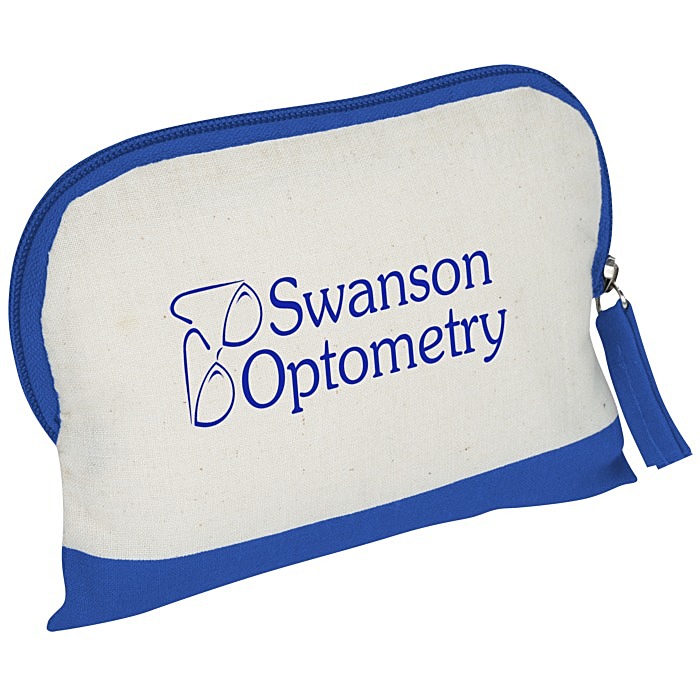 Custom Colour Accent Cotton Sheeting Zippered Pouch
