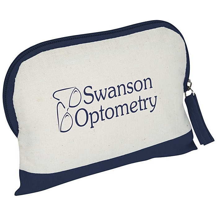 Custom Colour Accent Cotton Sheeting Zippered Pouch