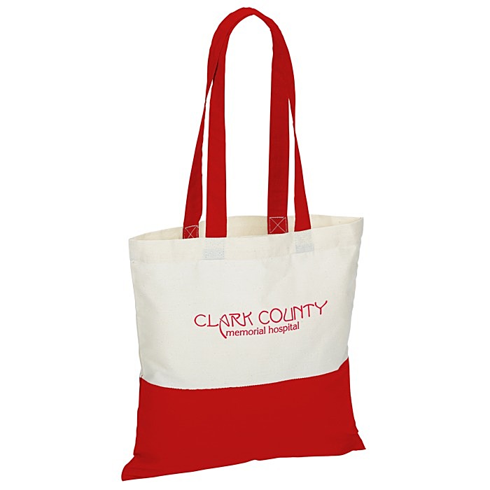 Custom Colour Accent Cotton Sheeting Tote