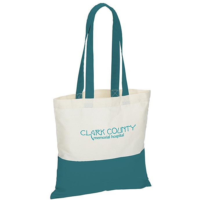 Custom Colour Accent Cotton Sheeting Tote