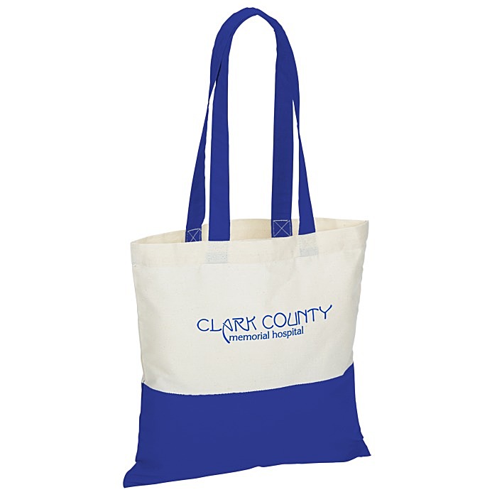 Custom Colour Accent Cotton Sheeting Tote
