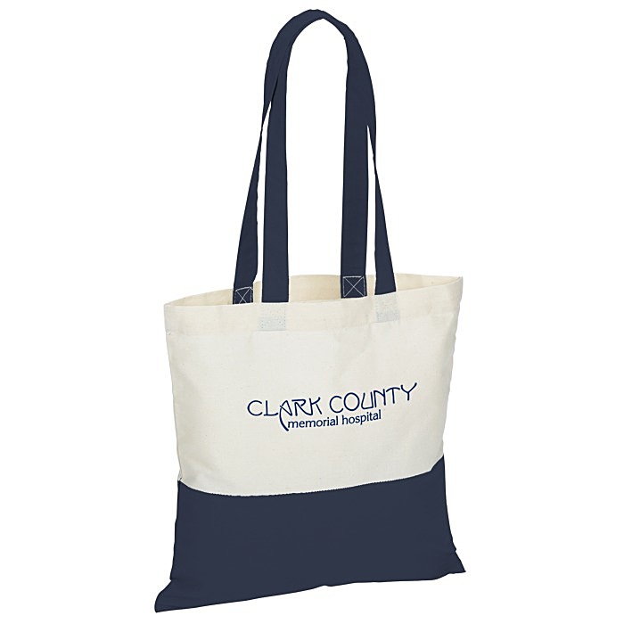 Custom Colour Accent Cotton Sheeting Tote