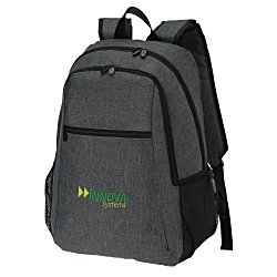 Custom 4imprint Heathered 15-inch Laptop Backpack - Embroidered