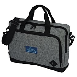 Custom Graphite 15-inch Laptop Briefcase Bag - Embroidered