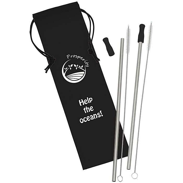 Custom Stainless Steel Straw Set - 2 Pack