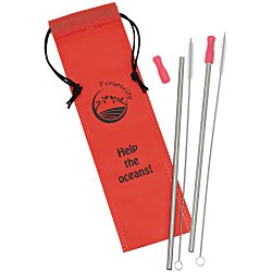 Custom Stainless Steel Straw Set - 2 Pack